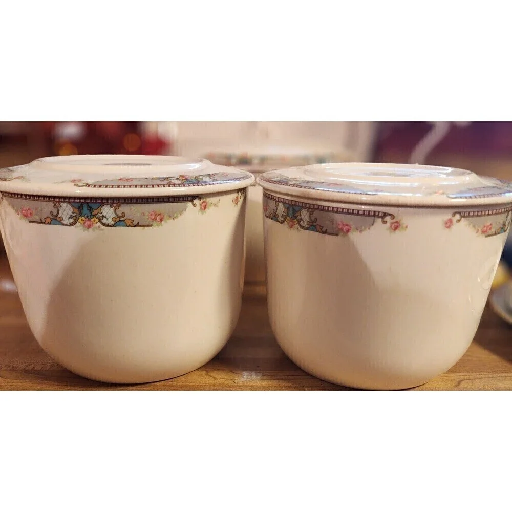 Universal Potteries Cambridge,  Refrigerator Cannisters With Lid